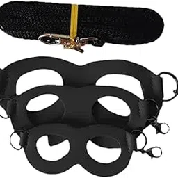 FABLOFT® 3X Sugar Glider Harness and Leash Set Outdoor for Rabbits Hamsters Squirrels Black image 1