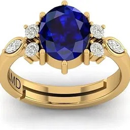 lmdprajapatis 7.25 Ratti /6.25Carat Natural Certified Panchdhatu Gemstone Gold Plated Adjustable Ring For Men And Women-picture-49