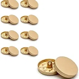 M Fabrics Mirror Finish Metal Flat Shank Button for Shirts, Kurti, Kurta and Clothing DIY Art & Crafts use for Decoration Crafts (12 mm / 18L) - Pack of 12 (Rose Gold)-image-19