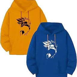 DIAZ Kids Hooded T-Shirt for Boys Girls | Cotton Full Sleeve Hoodie Tee |Stylish Hooded T Shirt for Children | Kids Hoodie -Pack of 2-image-1