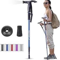 Vector X Trekking Poles Shock Absorbing Adjustable Hiking or Walking Sticks for Hiking Collapsible Strong,Lightweight Walking Pole, All Terrain Accessories and Carry Bag (with Light)-image-3