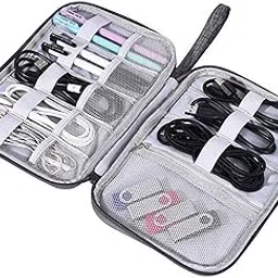 BESTOTTAM Travel Electronic Organizer Bag Cable Organizer Case Portable Digital Storage Bag for Electronic Accessories USB Cables, Power Bank, SD Card-picture-21