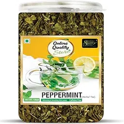 Online Quality Store Peppermint Tea, 100gm Loose Leaf | Peppermint Leaves Herbal Green Tea for Boost Immunity image 1