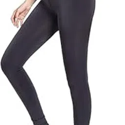 wonder queen Women's Fleece Lined Leggings, Warm Winter Yoga Leggings, Fur Thermal Insulation, High Waisted, Stretch Pants, Cut Ankle Length, Slim Fit for Cold (in, Alpha, S, Regular, Grey)-picture-16