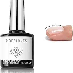 modelones Rubber Gel Base Coat for Nails from BELLE GAGA Clear Rubber Base Gel Polish for Nail Strengthen/Apex Building/Enhance/Reinforced Long Lasting Protect Soak Off U V LED Builder Gel For Thin Weak Nails-picture-13