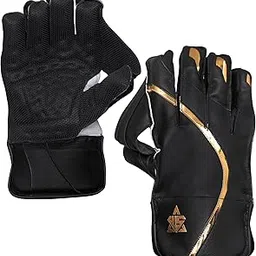 whitedot sports Whitedot Summer Leather Cricket Wicket Keeping Gloves Suitable for Professional Players (WKG Summer Black, Mens)-picture-32