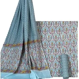 nishire Women's Cotton Hand Block Printed Desgin Unstiched Dress Material With Cotton Dupatta Salwar Suit Set Size Up To 5XL-picture-46