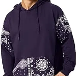 the souled store Patrician Men and Boys Hooded Neck Purple Paisley Cotton Oversized Full Sleeve T-Shirts-picture-24