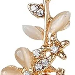 zukhruf Fashion 1pc Chic Retro Flower Shape Rhinestone Crystal Left Ear Cuff Stud Earring Wrap Clip Clamp for women-picture-28