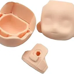 MERISHOPP Clay Doll Head Blank Face Back of Head Set Creative Mini Doll Parts Set Style A-picture-32