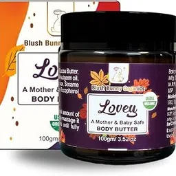 Blush Bunny Organies Lovey Mother & Baby Safe Body Butter Cream, Natural, Vegan & Non-Toxic With Organic Cocoa & Shea Butter, Pregnancy & Baby Safe, Ideal For Dry Skin, 100g / 3.52oz-picture-10