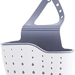 BeFunky Double Layer Sink Hanging Pouch Kitchen Drainer Organiser Storage Holders Bathroom Storage Shelf Soap Holders Racks Eco-Friendly Storage Basket (White)-picture-17