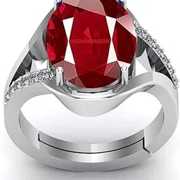 kirti sales Certified Unheated Untreatet 19.00 Carat A+ Quality Natural Burma Ruby Manik Gemstone Silver Plated Ring for Women's and Men's-picture-24