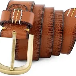 celestial horse Full Grain Genuine Leather Belt for Men, Premium Leather Stylish Belts with Metal Buckle, Adjustable Belt for Formal and Casual Wear, Tan Brown-picture-27