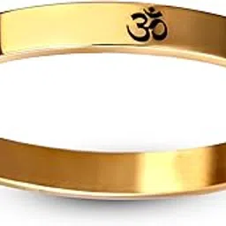 meenaz Bracelet for Men Stainless Steel | Aum Om Kada for men Bracelets | Bracelet for Boys Gold,Kada | Waterproof, Anti-tarnish Bracelet golden, Rust-free, Skin friendly | 8 mm Bracelets for Men-picture-27