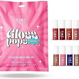 Tint Cosmetics Multicolor 30ml Gloss Pops Discovery Set Lipgloss, Non Sticky, Hydrating & High Shine, Infused With Vitamin E & Grapeseed Oil For Nourished & Soft Lips, Surprise Collectible Gift Inside Every Pack (Sour Smack)-image-21