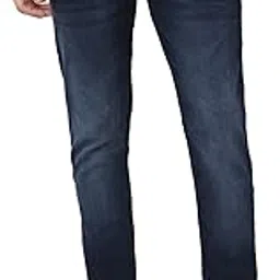 peter england Men's Mid Wash Stretchable Jeans Dark Navy | Rise Style: Mid Rise-picture-10