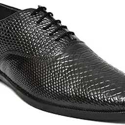 wroc Men's Leather Snake & Croc Pattern Oxford Shoes | Bold & Sophisticated Formal Footwear with Unique Texture-picture-37