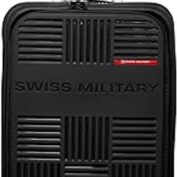 swiss military Spectra 20-Inch Laptop Trolley Bag for Men Women, Hardtop Cabin Luggage with Laptop Compartment, 360° Wheels, Dual Lock, Push Handle, Lightweight 48L Travel Stroller (55cm)-Black-picture-33