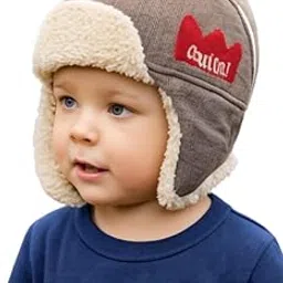 krystle Fleece-Lined Toddler Winter Hat – Soft Leather Earflap Beanie for Boys, Perfect for Cold Weather (Multicolor,1-3 Years)-picture-12