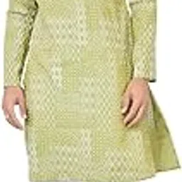 see designs Men's Full Sleeve Mandarin Collar Floral Embroidered Mandarin Collar Thread Work Straight Long Kurta with Pyjama - Festive Collection | Dussehra & Diwali collection-picture-36
