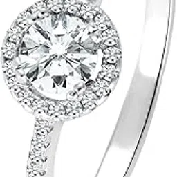 925 Sterling Silver Rhodium Plated Classic Shimmering Solitier Ring for Women & Girls (Size- US 5 to 8)-image-1