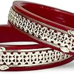 hem jewels by Ashok Jewellers 925 Pure Sterling Silver Pola Bangles for Women | Handmade Bridal Wedding Chudi with Purity Certificate | Gift for Mothers Day and Special Occasion (Set of 2pcs)-picture-41