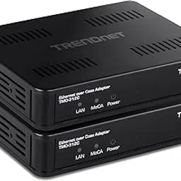 TRENDnet Ethernet Over Coax MoCa 2.5 Adapter (2-Pack), TMO-312C2K, Backward Compatible with MoCA 2.0/1.1/1.0, RJ-45 Gigabit LAN Port, Supports Net Throughput up to 1Gbps, Support up to 16 Nodes, Black-image-50