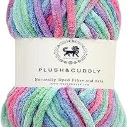 NESTNHAVEN,Wool, Plush & Cuddly, Chenille Yarn Supersoft Knitting Wool Ball, (1 Ball/100 Gram Each) Multi Colour Ball Suitable for Craft, Babywear, Baby Blankets, 5 Bulky, Shade no - NNHB004 image 1