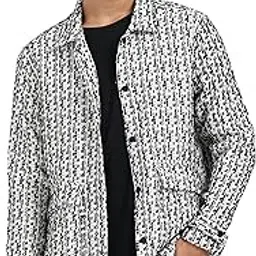 stitchx Men's Full Sleeve Overshirt Checkered Textured Shacket XS-2XL-picture-14
