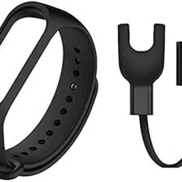 TechMount Combo Pack of Silicone Watch Band Strap and USB Charging Cable Adapter Compatible With Mi Band 3 Strap Charger Combo Pack-picture-20