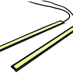 Universal COB LED Daytime Running Light Strips 12V | Waterproof Flexible DRL Fog Lamp Bars with Adhesive Backing | Ultra Bright Car, Bike, Scooter & SUV Exterior Safety Accessories (2PCS)-picture-11