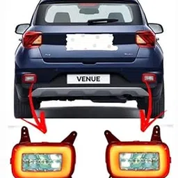 DDA ENTERPRISES Rear Reflector LED Brake light with indicator matrix BUMBER DRL BACK COMPATIBLE Venue 2019-2021 SET OF TWO PCS-picture-56