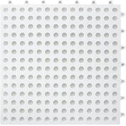6 Pcs Non-Slip Tile Splicing Waterproof Interlocking Bathroom Mat with Drainage Holes for Bathroom, Kitchen, Pool, Wet Areas [ Grey & White ]-image-76