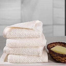 maspar 100% Cotton Windsor Face Towel, Set of 4, (30 x 30 cm), Beige-picture-21