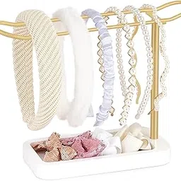 Neouth Headband Holder Metal Headband Organizer Gold Headband Stand Hair Accessories Organizer for Women Teen Girl Gifts Scrunchie Storage Display Rack for Claw Clip and Bracelets Dorm Bedroom Decor-picture-31