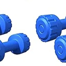 BODY MAXX Combo of Pvc Dumbbells One Pair of 5 Kg And One of 3 Kg (BLUE)-picture-23