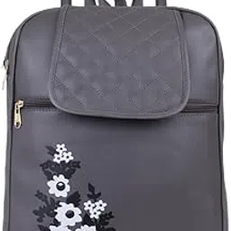Lucky Charm Women's Grey Polyurethane Backpack - (M567)-picture-37