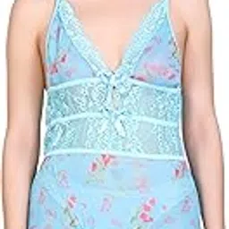 areez Love Sexy Women Lingerie Set Lace Babydoll V Neck Chemise Lingerie for Honeymoon Nightwear Beahwear Beach Party Bra with Panty for Wedding Chrismas | Free Size-picture-21