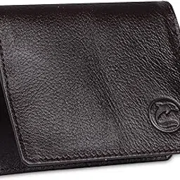 Dolphin Global Brown Genuine Leather Card Holder Wallet for Men | Textured Finish | Slim Bi-Fold Design with Multiple Card Slots | Model 9502BRN_G-picture-12