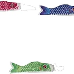 LICHTS 3Pieces Japanese Windsock Carp Flag Koi Nobori Sailfish Pink Blue Green 55cm|Home & Garden | Yard, Garden & Outdoor Living | Garden Décor| Windmills & Wind Spinners-image-86