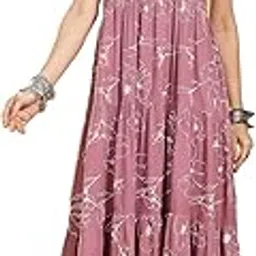 stylum Women's Floral Printed Rayon Tiered Dress-picture-19