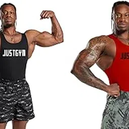 Gym Vest Workout Tank Top Set, 2 Pack, Men's Fitness Muscle Shirts Multicolour S M L XL XXL XXXL 546-picture-44