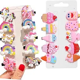 Styling fashion 10pcs Ice Cream Hair Clips Set Baby Hairpin For Kids Girls Toddler Barrettes Hair Accessories (Cartoon_1)-picture-32