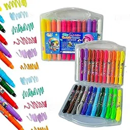 Cots and Cuddles 24 Colors Silky Washable Crayons for Kids | Smooth & Vibrant Art Drawing & Painting | Non-Toxic & Safe-picture-31