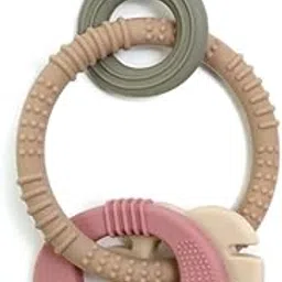 Pumkins BPA-Free Food Grain Silicone Baby Teether Ideal for 6 to 12 Month Babies Teething Relief Toy (Pink, Green & Yellow)-picture-59