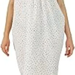 Omney - Fashion Women Pure Cotton Colourfull Design Blend Nighty Printed Lace Nighttwear Night Dress Sleepwear Maxi Nightgown for Women Women's Free Size Ankle Length-picture-18