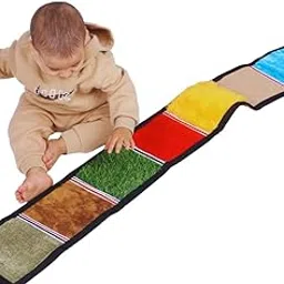 Brainytots Sensory Texture Mat|7 Different Textures|For Babies And Infants|Sensory Stimulation Activity|Sensory Development Toy|Montessori Toy|Sensory Play,1 Count,Multicolor-picture-48