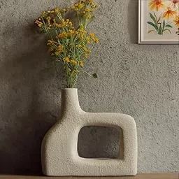 Ceramic Vases Big Large Size for Home Decor White Egyptian Ancient Aesthetic Flower Vase for Living Room and Dining Table Decoration-picture-33