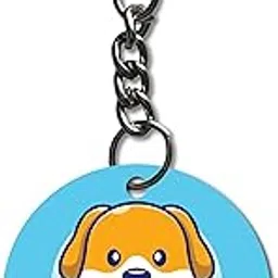 Cartoon Funny Dog Printed Keychain for Men Women Girls Boys Dog Lovers Bike/Car/Bag Key Tag Keyrings Home L x H 2.5 x 2.5 Inch-image-13